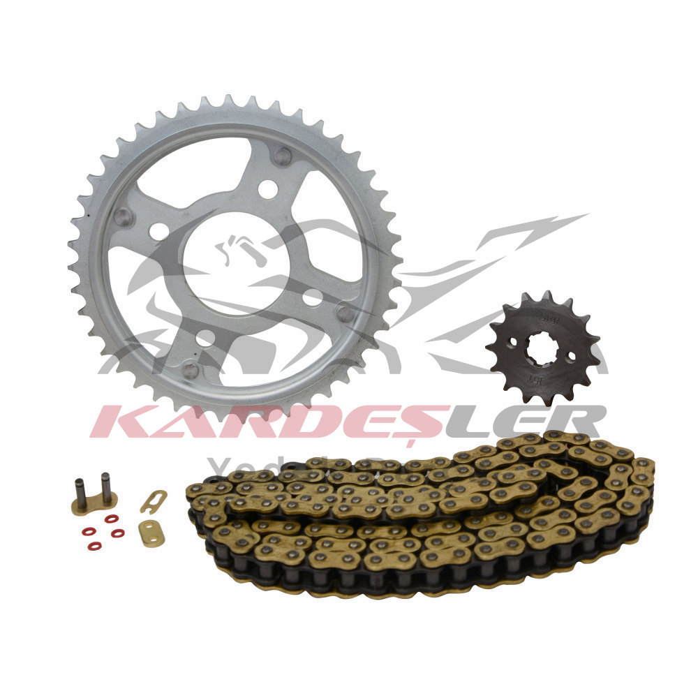 O RİNGLİ ZİNCİR DİŞLİ SET [GOLD] [15T/44T] [428H x 128L] HONDA CBR 125R - SFR
