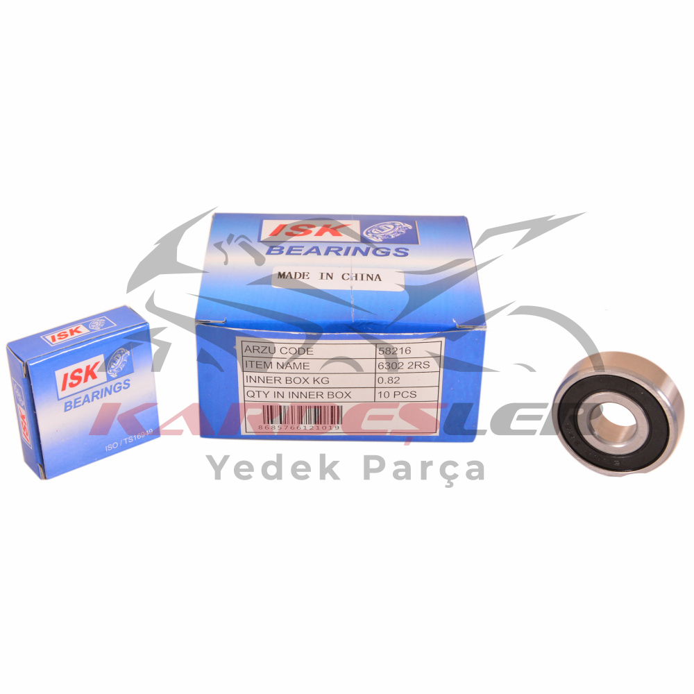 RULMAN [PLASTİK KAPAKLI] 6302