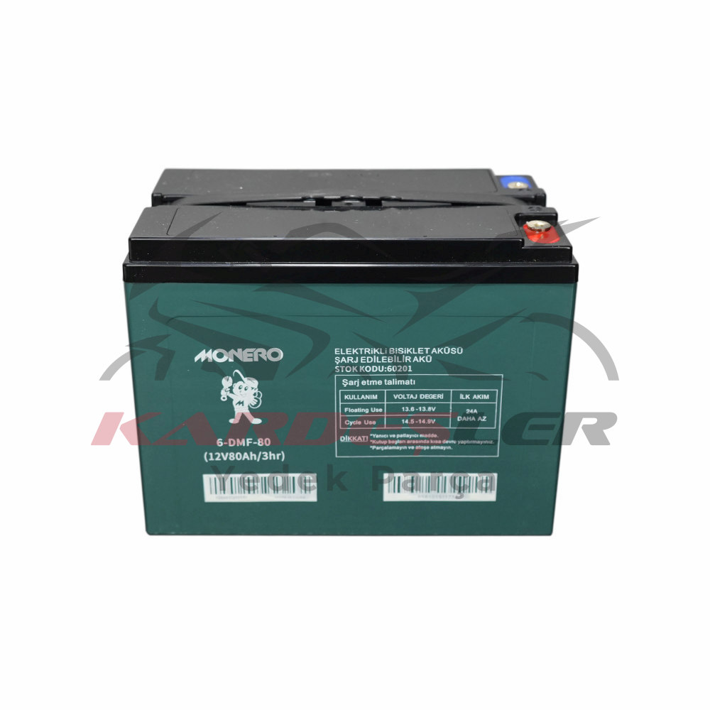 12V-80 AMPER [DAR] [223*121*174 mm] E-BIKE AKÜ - MONERO