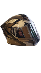 VOX Kask Parlak Gri Siyah